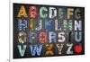 Big Alphabet-Design Turnpike-Framed Giclee Print