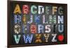 Big Alphabet-Design Turnpike-Framed Giclee Print