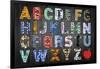 Big Alphabet-Design Turnpike-Framed Giclee Print