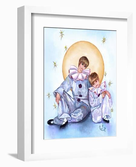 Big and Little Pierrots-Judy Mastrangelo-Framed Giclee Print