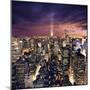 Big Apple after Sunset - New York Manhattan at Night-dellm60-Mounted Photographic Print