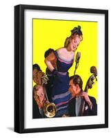 "Big Band and Songstress,"April 15, 1939-Emery Clarke-Framed Giclee Print