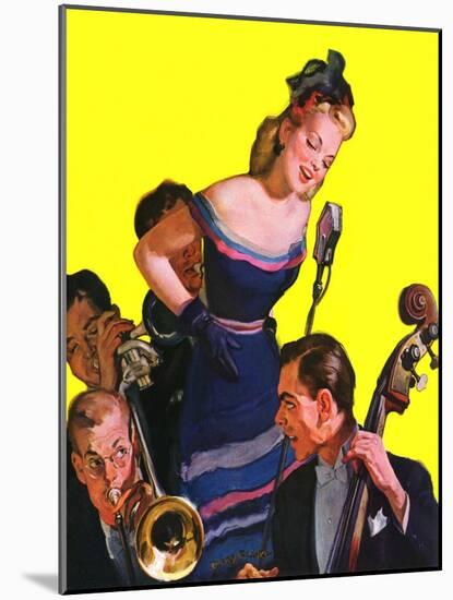 "Big Band and Songstress,"April 15, 1939-Emery Clarke-Mounted Giclee Print