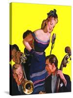 "Big Band and Songstress,"April 15, 1939-Emery Clarke-Stretched Canvas