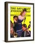 "Big Band and Songstress," Saturday Evening Post Cover, April 15, 1939-Emery Clarke-Framed Premium Giclee Print