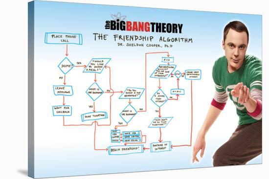 Big Bang Theory - Friendship Algorithm-null-Stretched Canvas
