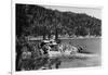 Big Bear Lake, CA View of Treasure Island Photograph - Big Bear Lake, CA-Lantern Press-Framed Art Print