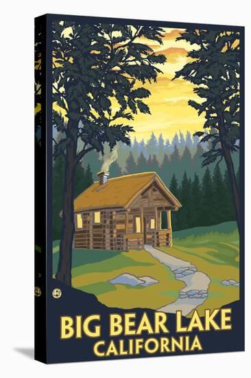 Big Bear Lake, California -Cabin in the Woods-Lantern Press-Stretched Canvas