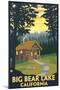 Big Bear Lake, California -Cabin in the Woods-Lantern Press-Mounted Art Print