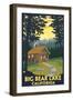 Big Bear Lake, California -Cabin in the Woods-Lantern Press-Framed Art Print