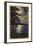 Big Bear Lake, California - Moonlit View of the Lake-Lantern Press-Framed Art Print