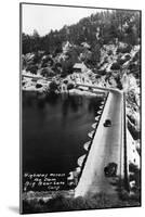 Big Bear Lake, California - View of Highway across the Dam-Lantern Press-Mounted Art Print