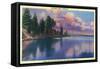 Big Bear Lake, California, View of the Lake in the Afternoon from the Dam-Lantern Press-Framed Stretched Canvas