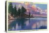 Big Bear Lake, California, View of the Lake in the Afternoon from the Dam-Lantern Press-Stretched Canvas