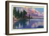 Big Bear Lake, California, View of the Lake in the Afternoon from the Dam-Lantern Press-Framed Art Print