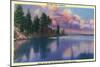 Big Bear Lake, California, View of the Lake in the Afternoon from the Dam-Lantern Press-Mounted Art Print