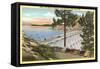 Big Bear Lake Dam, California-null-Framed Stretched Canvas