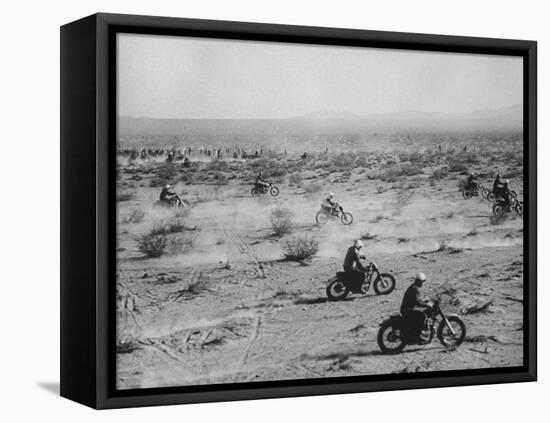 Big Bear Motorcycle Race-null-Framed Stretched Canvas