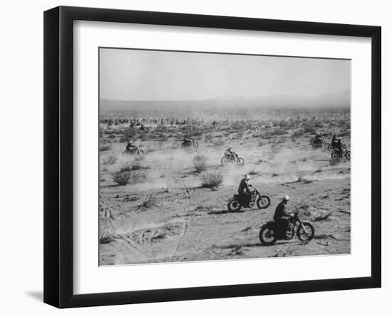 Big Bear Motorcycle Race-null-Framed Premium Photographic Print