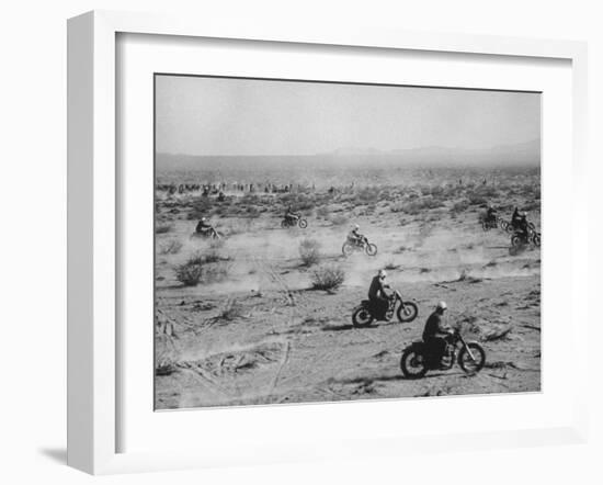 Big Bear Motorcycle Race-null-Framed Photographic Print