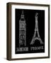 Big Ben and Eiffel Tower-Alisa Foytik-Framed Art Print