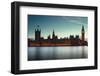 Big Ben and House of Parliament in London at Dusk Panorama.-Songquan Deng-Framed Photographic Print