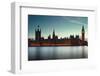 Big Ben and House of Parliament in London at Dusk Panorama.-Songquan Deng-Framed Photographic Print