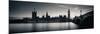 Big Ben and House of Parliament in London at Dusk Panorama.-Songquan Deng-Mounted Photographic Print