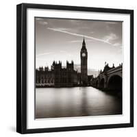 Big Ben and House of Parliament in London at Dusk Panorama.-Songquan Deng-Framed Photographic Print