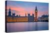 Big Ben and Houses of Parliament at Dusk, London, UK-sborisov-Stretched Canvas