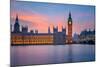 Big Ben and Houses of Parliament at Dusk, London, UK-sborisov-Mounted Photographic Print