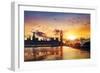 Big Ben and Houses of Parliament at Dusk, London, Uk-Beatrice Preve-Framed Premium Photographic Print