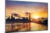 Big Ben and Houses of Parliament at Dusk, London, Uk-Beatrice Preve-Mounted Premium Photographic Print