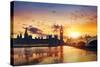 Big Ben and Houses of Parliament at Dusk, London, Uk-Beatrice Preve-Stretched Canvas