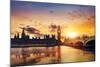 Big Ben and Houses of Parliament at Dusk, London, Uk-Beatrice Preve-Mounted Photographic Print