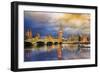 Big Ben and Houses of Parliament at Dusk, London, Uk-Beatrice Preve-Framed Photographic Print