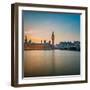 Big Ben and Houses of Parliament at Night, London, UK-sborisov-Framed Photographic Print