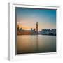 Big Ben and Houses of Parliament at Night, London, UK-sborisov-Framed Photographic Print