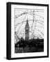 Big Ben and Houses of Parliament Behind Webbing of Barbed Wire, During WWII-null-Framed Photographic Print