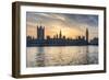 Big Ben and Houses of Parliament during Winter Sunset.-Veneratio-Framed Photographic Print