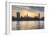 Big Ben and Houses of Parliament during Winter Sunset.-Veneratio-Framed Photographic Print