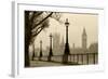 Big Ben And Houses Of Parliament, London In Fog-tombaky-Framed Art Print