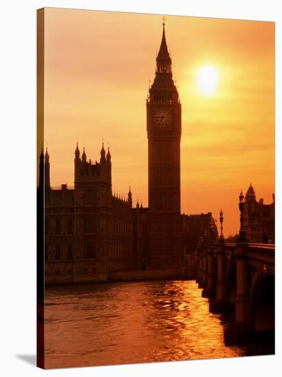 Big Ben and Houses of Parliament, Unesco World Heritage Site, London, England-Kathy Collins-Stretched Canvas