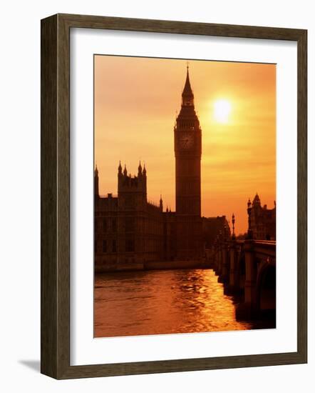 Big Ben and Houses of Parliament, Unesco World Heritage Site, London, England-Kathy Collins-Framed Photographic Print