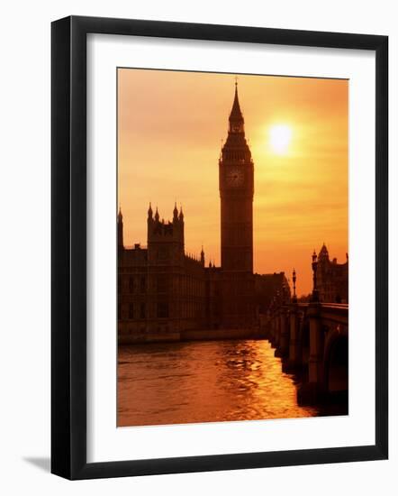 Big Ben and Houses of Parliament, Unesco World Heritage Site, London, England-Kathy Collins-Framed Photographic Print