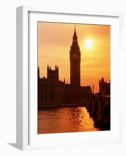 Big Ben and Houses of Parliament, Unesco World Heritage Site, London, England-Kathy Collins-Framed Photographic Print