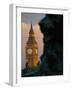 Big Ben and Lion Statue on Trafalgar Square, London, England-Lee Frost-Framed Photographic Print
