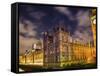 Big Ben and Parliament at night, Westminster, London, England.-William Perry-Framed Stretched Canvas