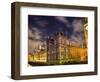 Big Ben and Parliament at night, Westminster, London, England.-William Perry-Framed Photographic Print