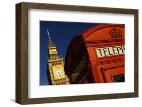 Big Ben and Telephone Booth-Jon Hicks-Framed Photographic Print